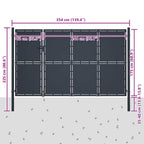 Cancello da Giardino in Acciaio 350x175 cm Antracite