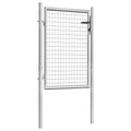 Cancello da Giardino in Acciaio Zincato 100x100 cm Argento