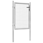 Cancello da Giardino in Acciaio Zincato 100x100 cm Argento