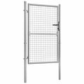 Cancello da Giardino in Acciaio Zincato 100x125 cm Argento