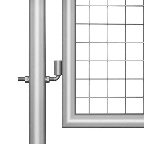 Cancello da Giardino in Acciaio Zincato 100x125 cm Argento
