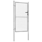 Cancello da Giardino in Acciaio Zincato 100x150 cm Argento
