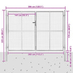 Cancello da Giardino in Acciaio Zincato 300x175 cm Argento