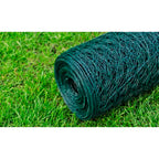 Recinzione in Rete Esagonale Acciaio 1x25 m Verde Scuro