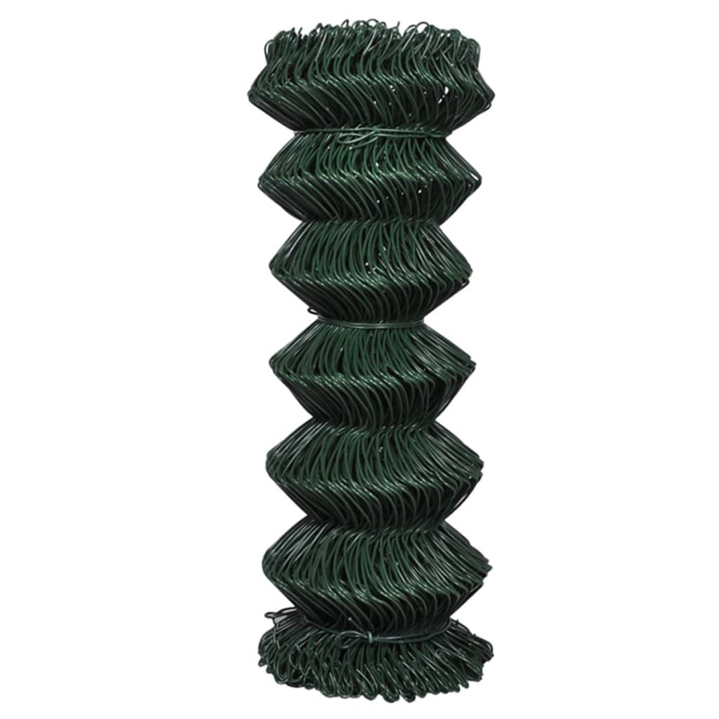 Recinzione a Rete in Acciaio con Rivestimento PVC 1x25 m Verde