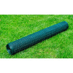 Recinzione in Rete per Pollaio Rivestita in PVC 25x0,5 m Verde Foresta