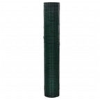 Recinto Pollaio in Rete Metallica Zincata Rivestimento PVC 10x1 m Verde