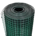 Recinto Pollaio in Rete Metallica Zincata Rivestimento PVC 10x1 m Verde