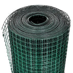 Recinto Pollaio in Rete Zincata Rivestimento PVC 10x1 m Verde
