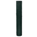Recinzione in Rete Metallica per Pollaio Rivestita in PVC 25x1 m Verde