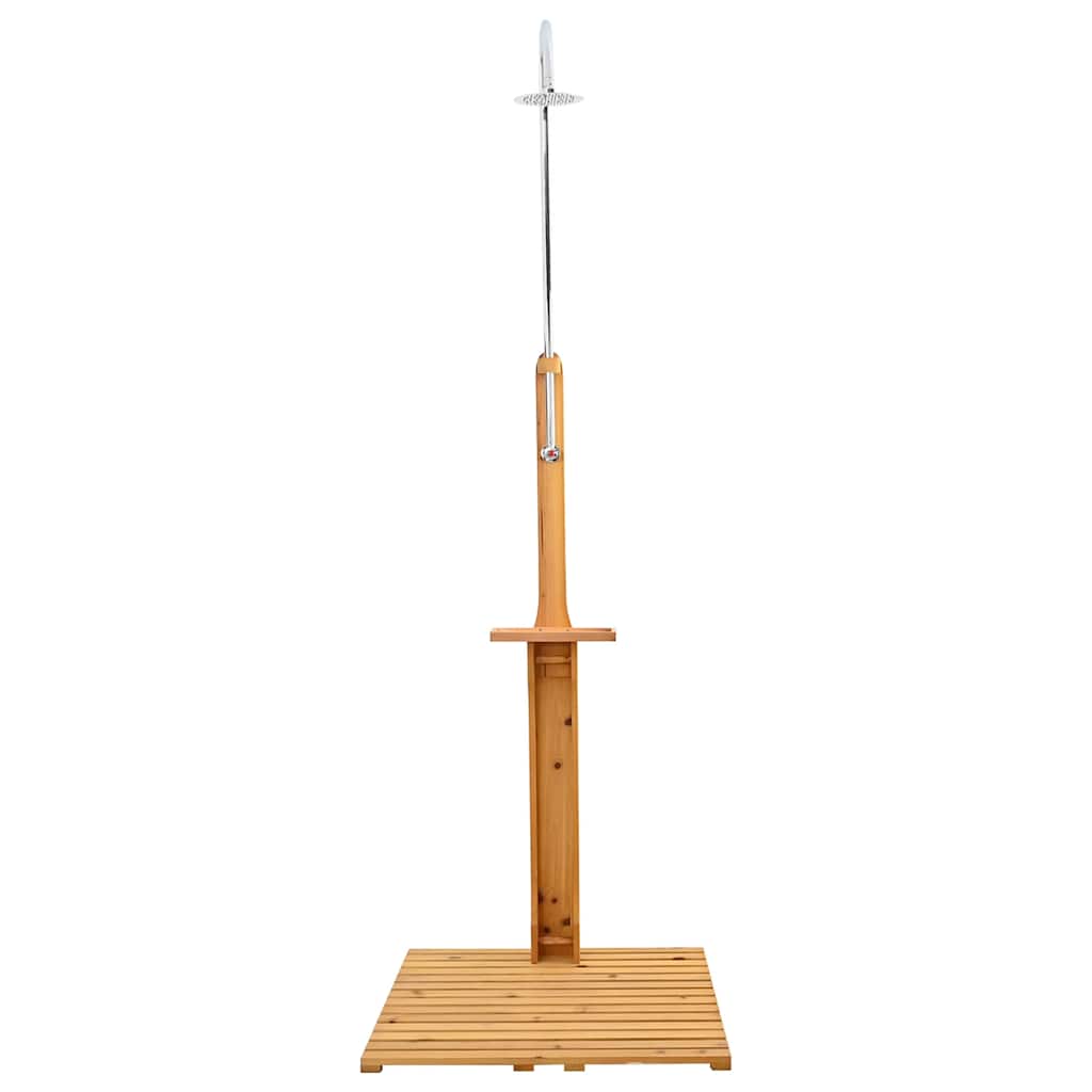Doccia da Giardino in Legno Massello di Abete 75x75x221 cm