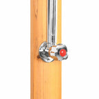Doccia da Giardino in Legno Massello di Abete 75x75x221 cm