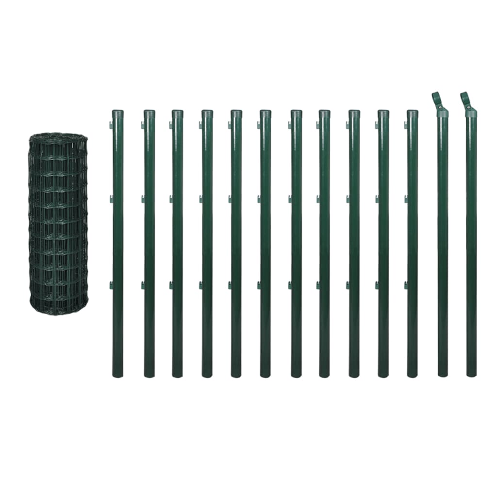 Recinzione Europea in Acciaio 25 x 0,8 m Verde