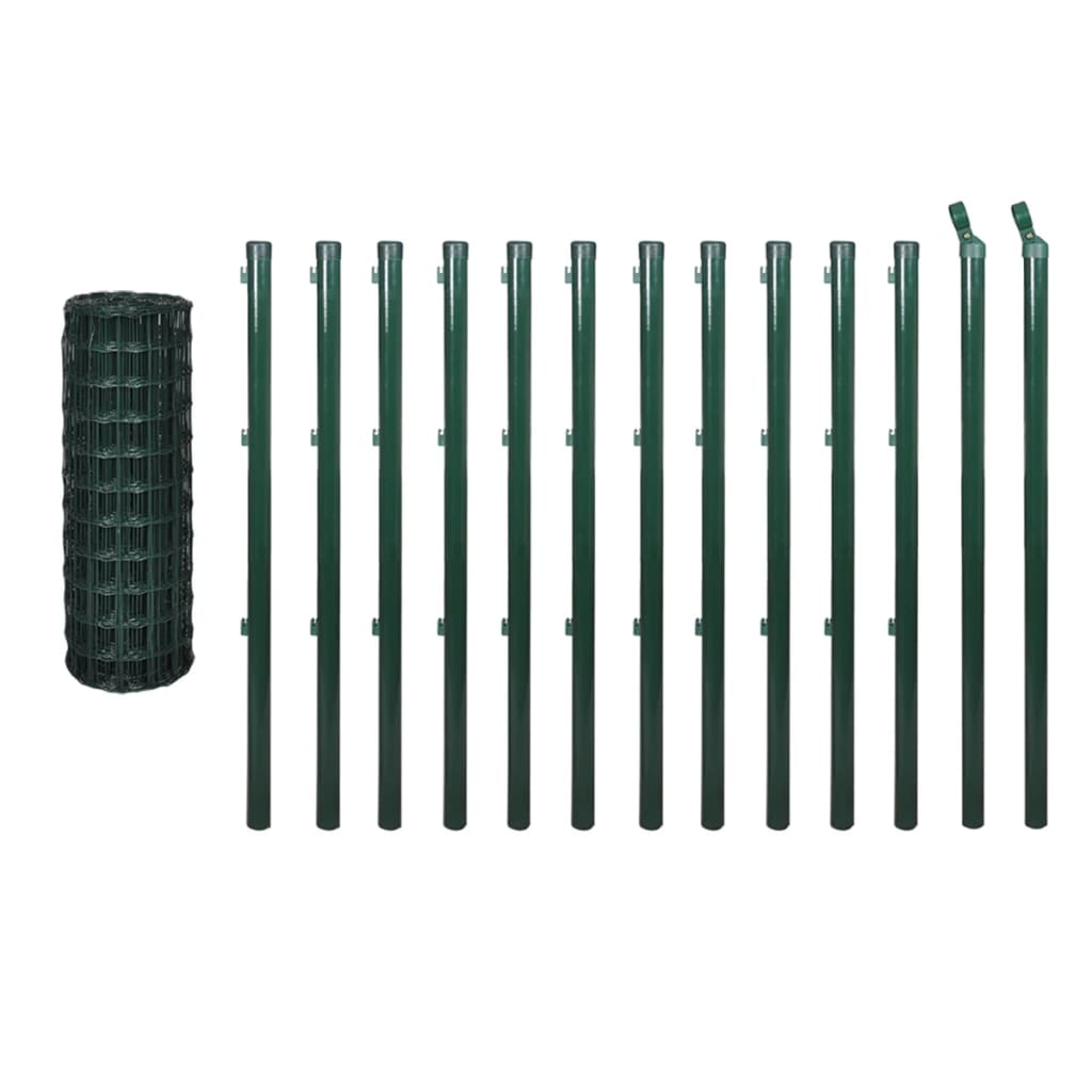 Recinzione Europea in Acciaio 25 x 1,5 m Verde