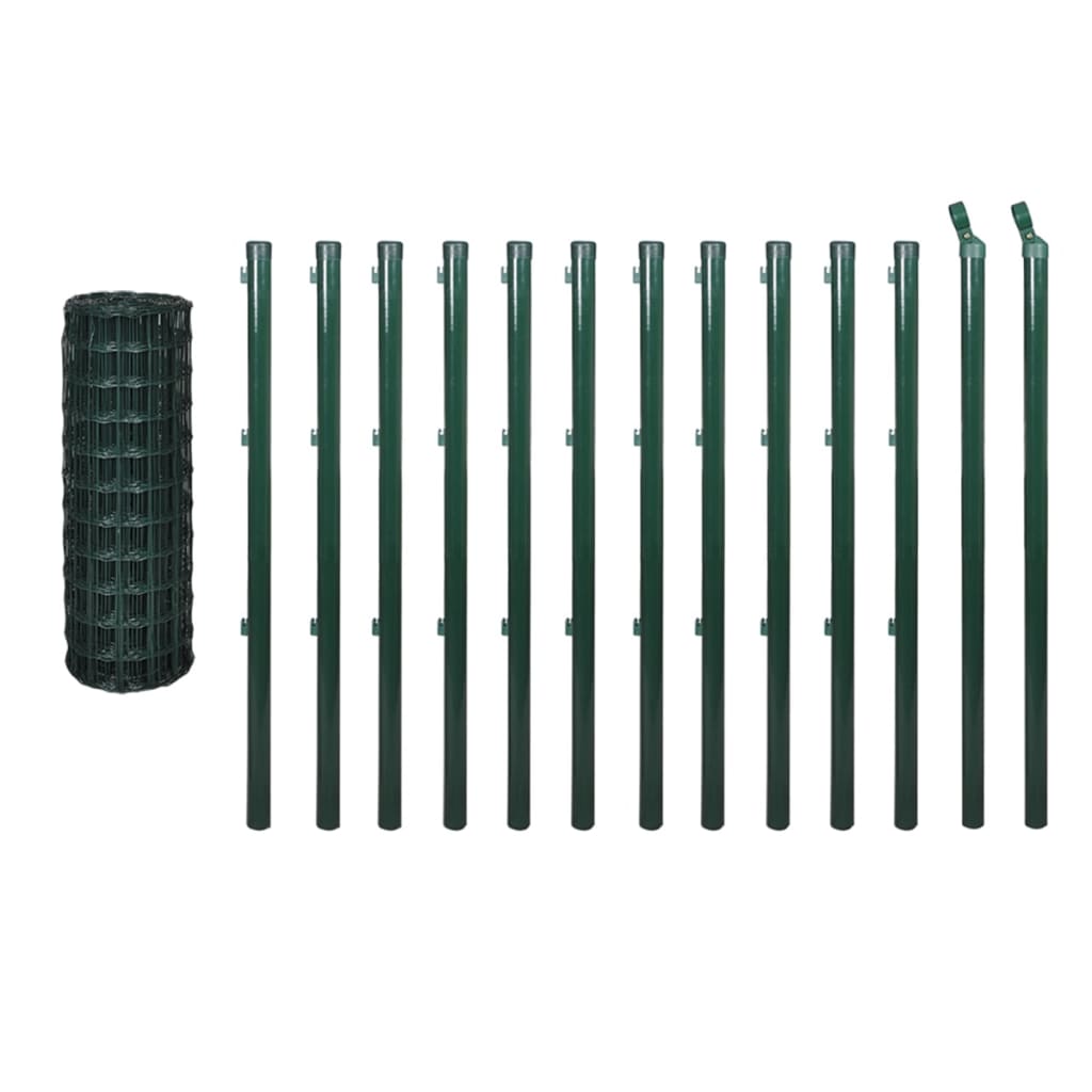 Recinzione Europea in Acciaio 25 x 1,5 m Verde