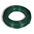 Recinzione a Rete in Acciaio con Pali e Spuntoni 0,8x25 m Verde Muschio
