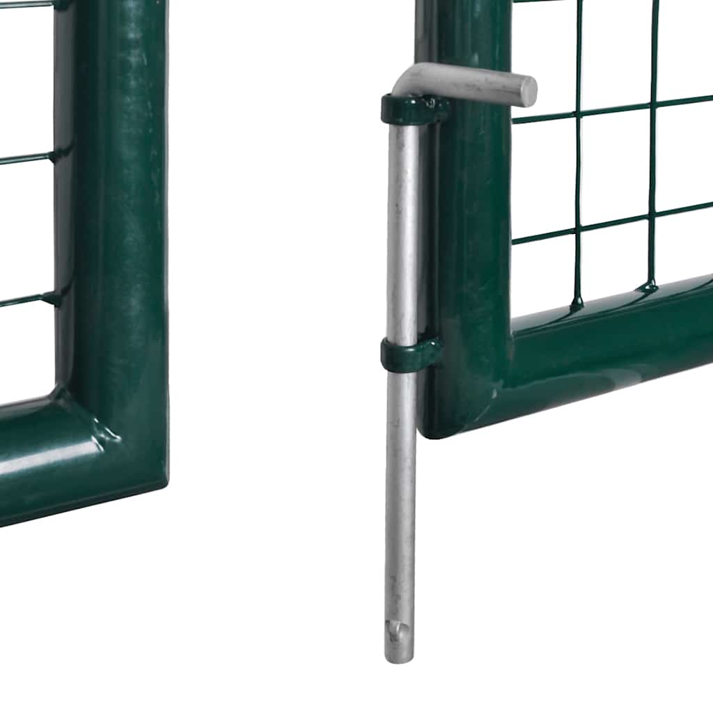Cancello da Giardino in Rete Acciaio Zincato 300x75 cm Verde Scuro