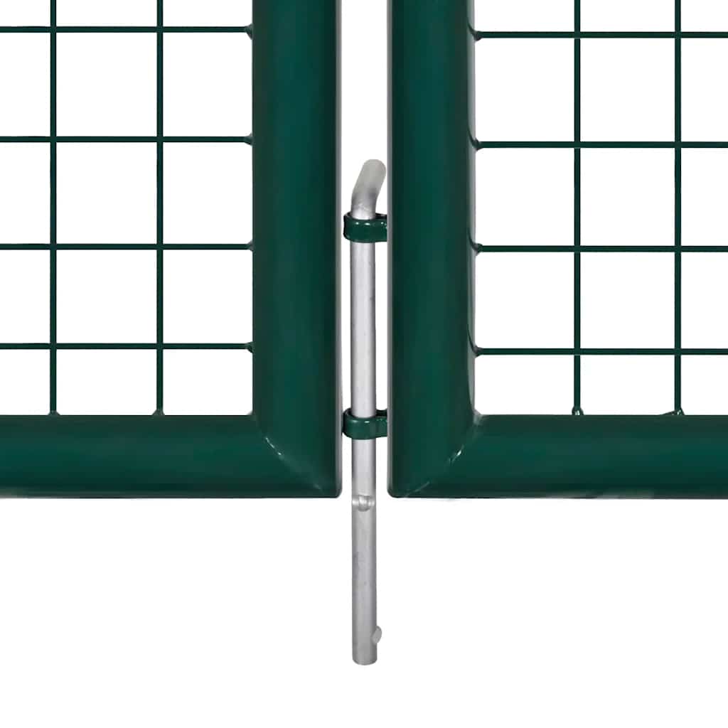 Cancello da Giardino in Rete Metallica 300x175 cm Acciaio Zincato Verde Scuro