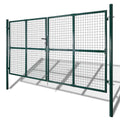 Cancello da Giardino in Rete per Recinzione 300x200 cm Acciaio Zincato Verde Scuro