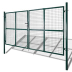 Cancello da Giardino in Rete per Recinzione 300x200 cm Acciaio Zincato Verde Scuro