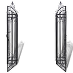 Cancello Ornamentale da Giardino Ferro Battuto 122x20,5x134 cm