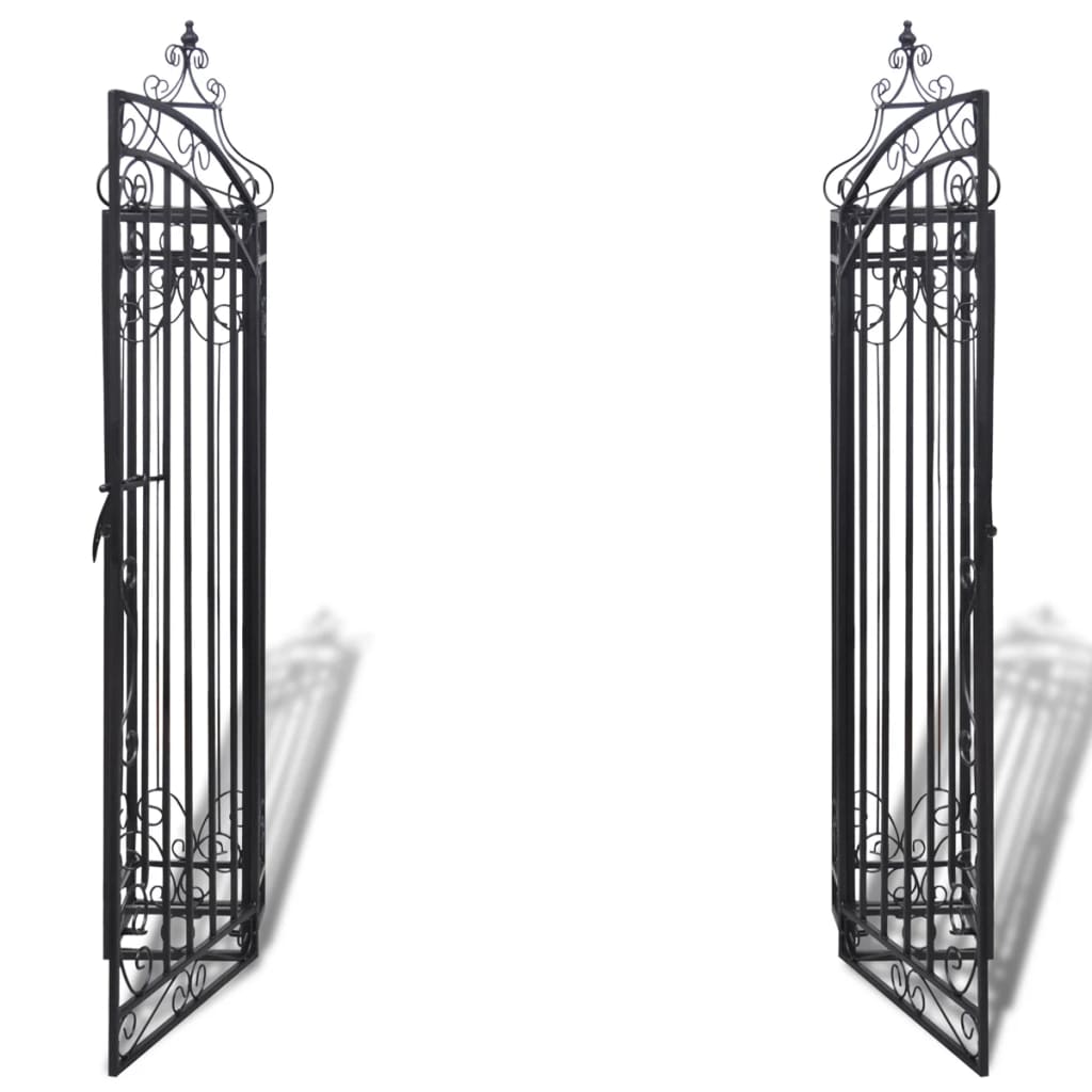 Cancello Ornamentale da Giardino Ferro Battuto 122x20,5x134 cm
