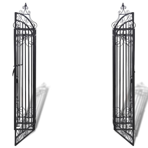 Cancello Ornamentale da Giardino Ferro Battuto 122x20,5x134 cm