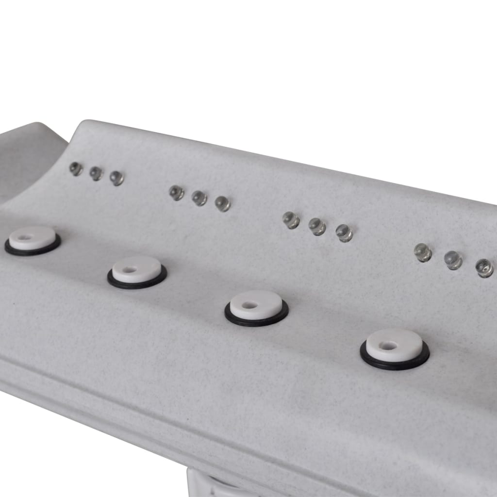 Fontana a Cascata per Piscina con Luci LED - 4 Getti e 12 LED