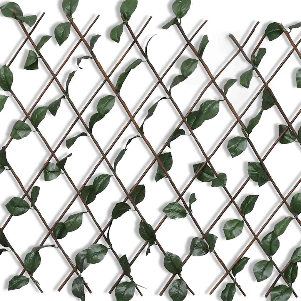 Recinto in Salice a Traliccio con Foglie Artificiali 180x90 cm - Set 5 Pezzi