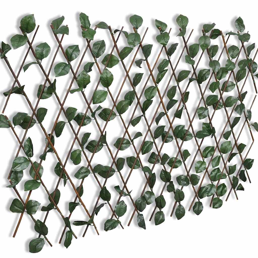 Recinto in Salice a Traliccio con Foglie Artificiali 180x90 cm - Set 5 Pezzi
