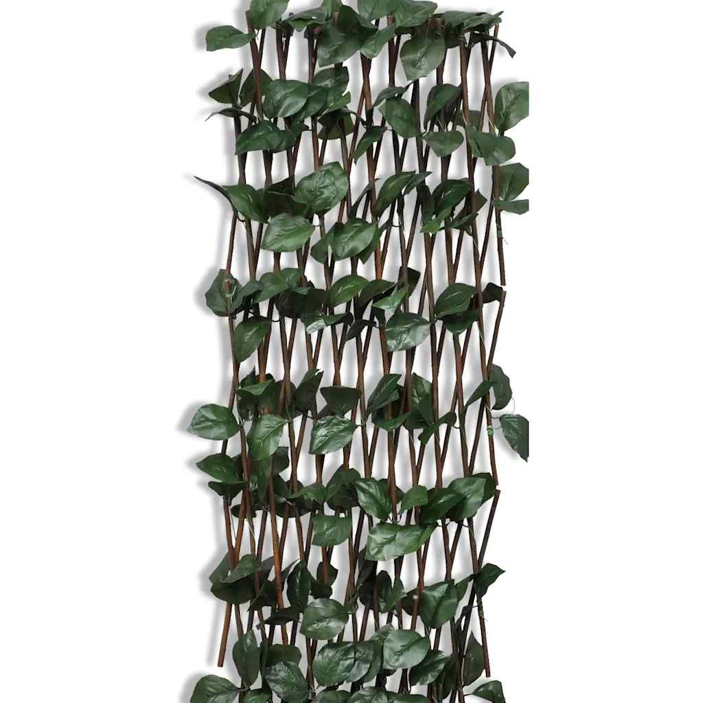 Recinto in Salice a Traliccio con Foglie Artificiali 180x90 cm - Set 5 Pezzi