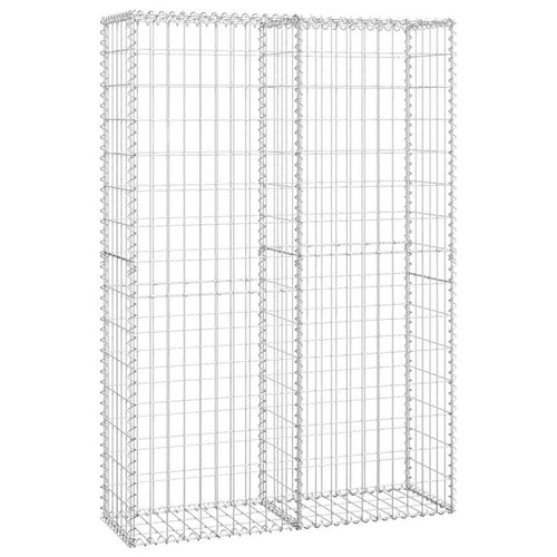 Cesto Gabbione con Coperchio in Filo Zincato 150 x 100 x 30 cm
