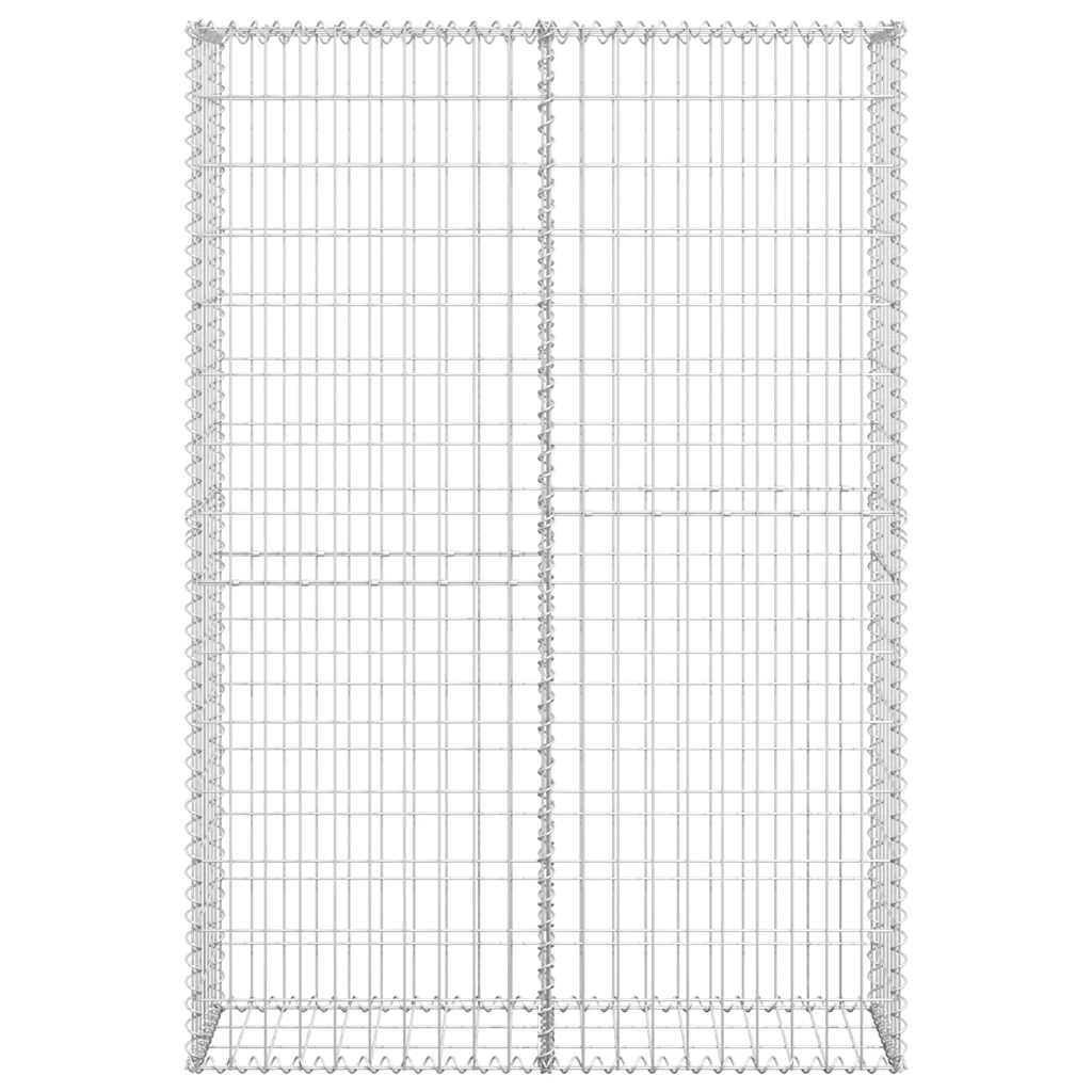 Cesto Gabbione con Coperchio in Filo Zincato 150 x 100 x 30 cm