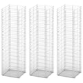 Set Gabbione 3 Pezzi in Filo Zincato 25 x 25 x 100 cm