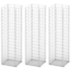 Set Gabbione 3 Pezzi in Filo Zincato 25 x 25 x 100 cm