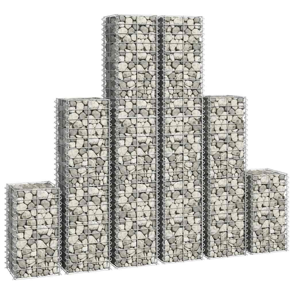 Set Gabbioni 6 pezzi in Filo di Acciaio Zincato