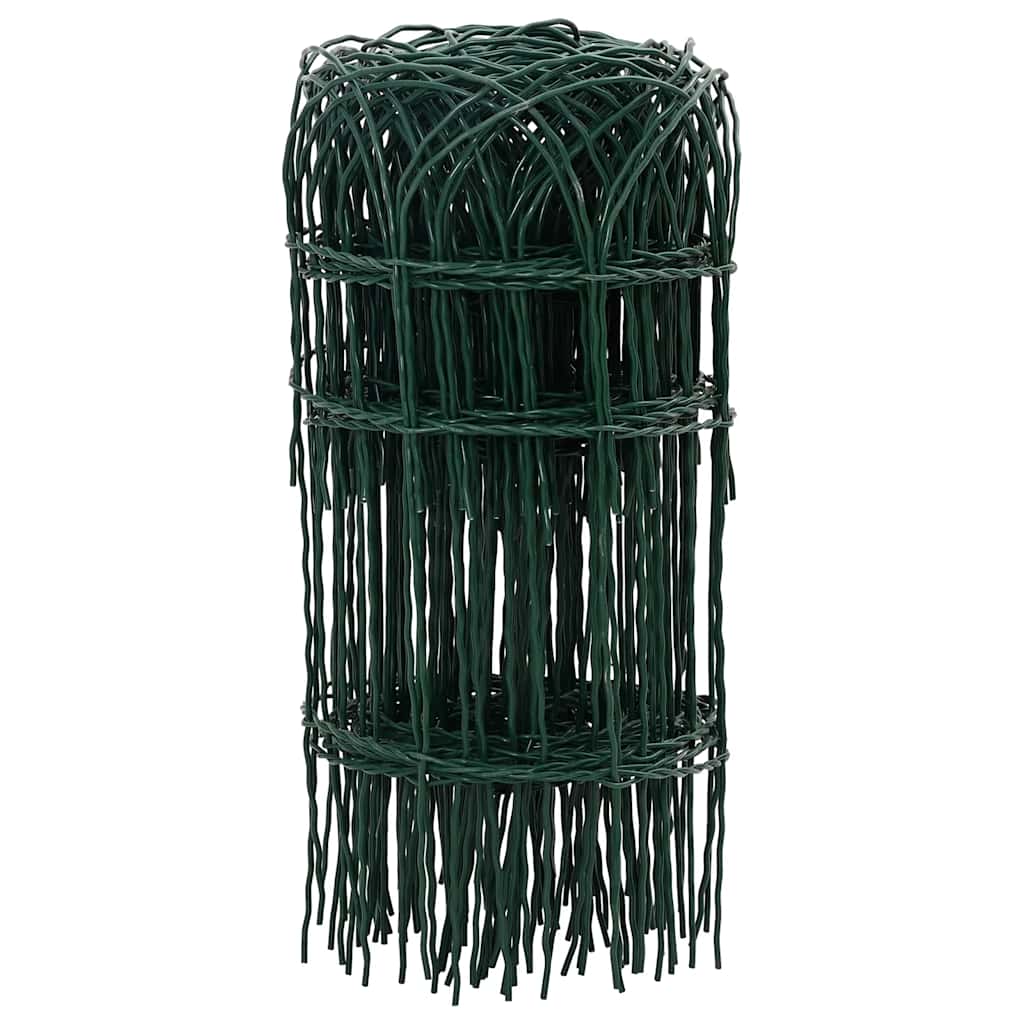Recinzione per Giardino in Ferro Verniciato a Polvere 25x0,4 m Verde