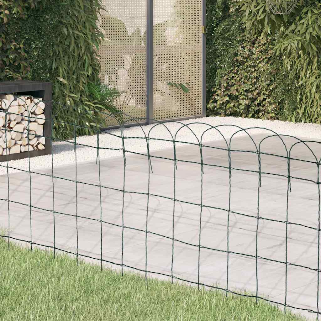 Recinzione per Giardino in Ferro Verniciato a Polvere 25x0,65 m