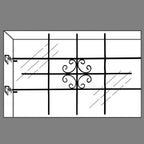 Grate di Sicurezza per Finestre 69 x 114 cm Acciaio Zincato