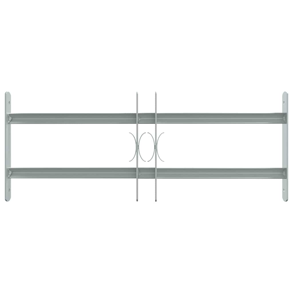 Grate di Sicurezza per Finestre 2 Barre Trasversali 500-650 mm Acciaio Zincato