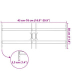 Grate di Sicurezza per Finestre 2 Barre Trasversali 500-650 mm Acciaio Zincato