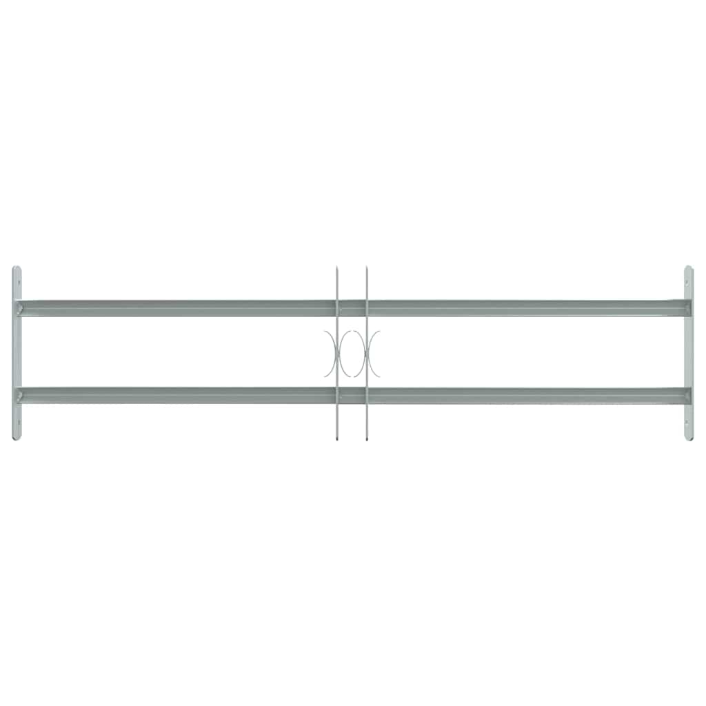 Grate di Sicurezza per Finestre Regolabili 2 Barre Trasversali 700-1050 mm