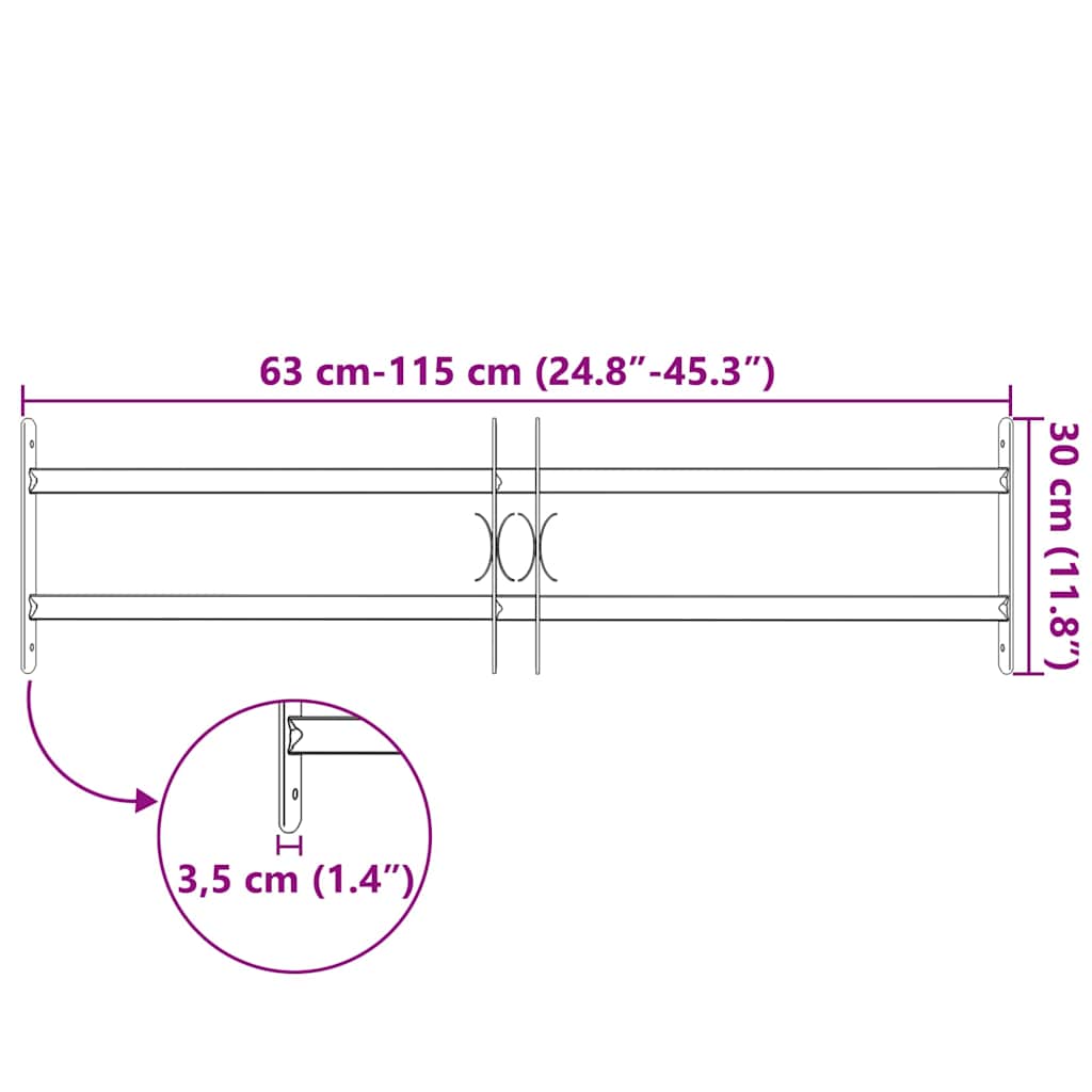 Grate di Sicurezza per Finestre Regolabili 2 Barre Trasversali 700-1050 mm