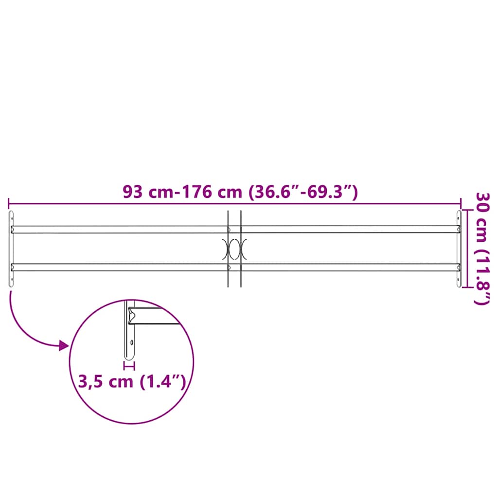 Grate di Sicurezza per Finestre Regolabili 2 Barre Trasversali 1000-1500 mm