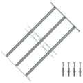 Grata di Sicurezza per Finestre 3 Barre Trasversali 500-650 mm Acciaio Zincato
