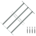 Grata di Sicurezza per Finestre 3 Barre Trasversali 500-650 mm Acciaio Zincato