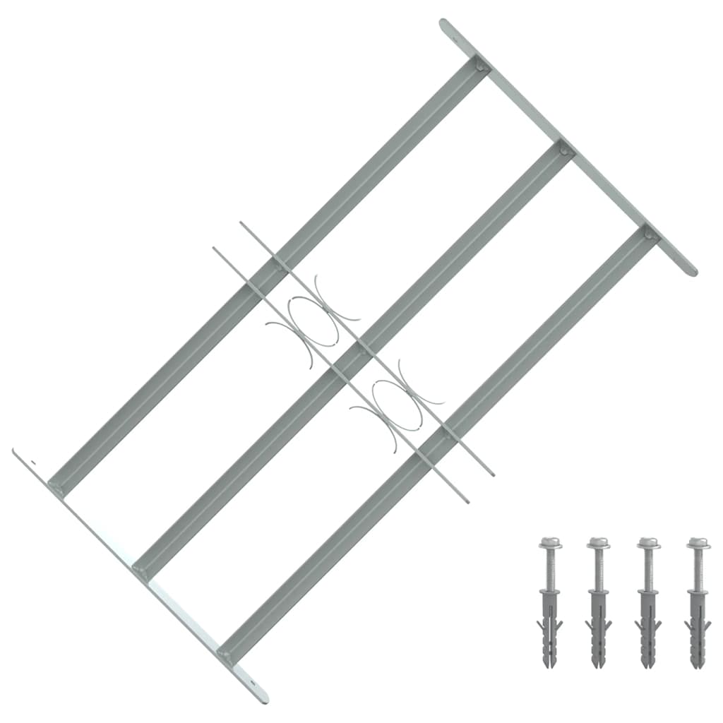 Grata di Sicurezza per Finestre 3 Barre Trasversali 500-650 mm Acciaio Zincato