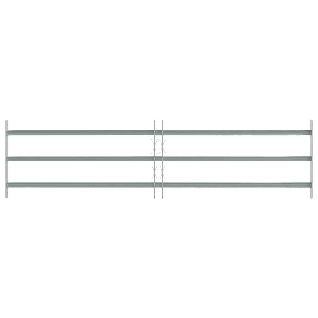 Grate di Sicurezza per Finestre Regolabili 3 Barre Trasversali 1000-1500 mm