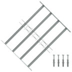 Grata di Sicurezza per Finestre 4 Barre Trasversali 500-650 mm Acciaio Zincato