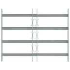 Grata di Sicurezza per Finestre 4 Barre Trasversali 500-650 mm Acciaio Zincato
